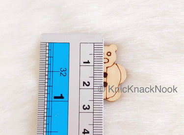 Wood Teddy Bear Buttons